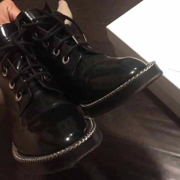 【TRADED】Sandro Audrey black patent leather boots - Picture 7 of 8